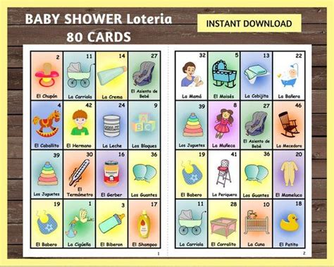 Baby Shower Loteria Printable