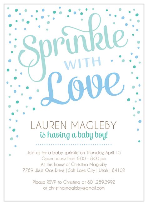 Baby Sprinkle Invitations