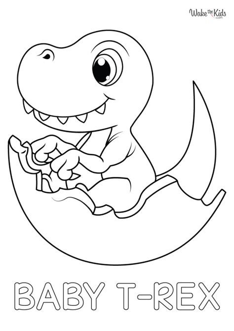 Baby T Rex Coloring Page