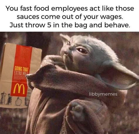 Baby Yoda Fast Food Meme