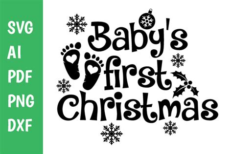 Unwrap Delightful Memories with Baby's First Christmas SVG Free - A Perfect Gift for Your Little Elf!