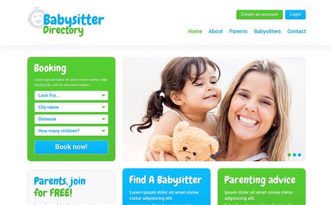 Babysitting Web Template in Bright Colors MotoCMS