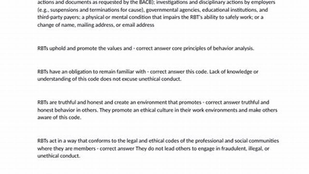 Bacb Ethics Code 2025