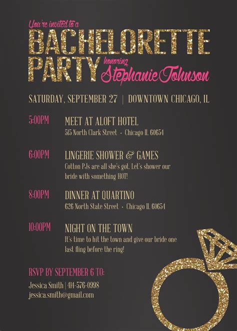 Bachelorette Party Invitation Template Free Awesome 14 Printable