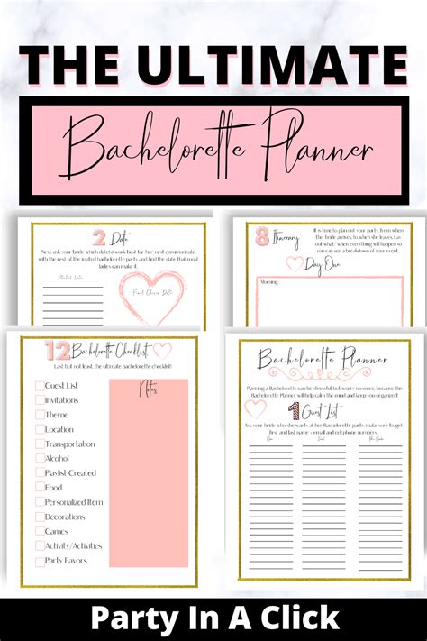 Bachelorette Party Planning Template