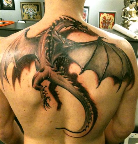 Dragon Back Tattoo Stencil Dragon tattoo stencil