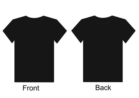 Back And Front T Shirt Template