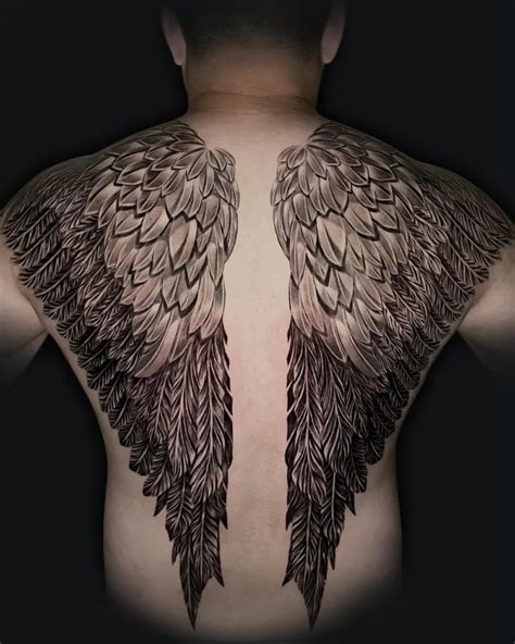 Back Angel Wings Tattoo