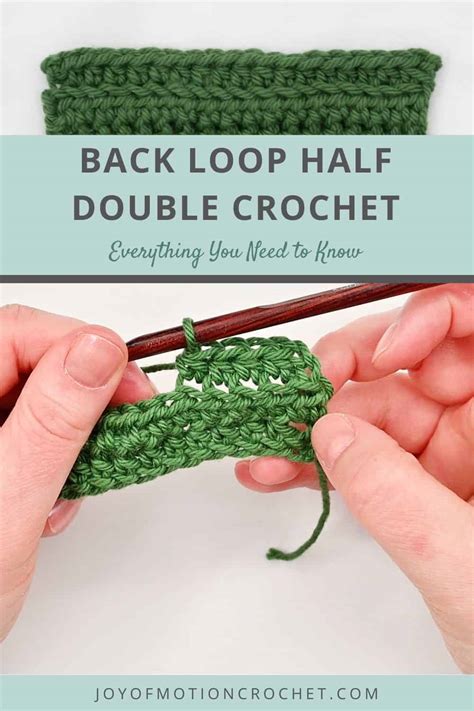 Back Loop Half Double Crochet