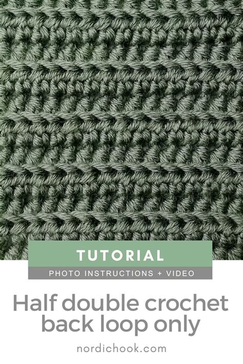 Back Loop Only Double Crochet