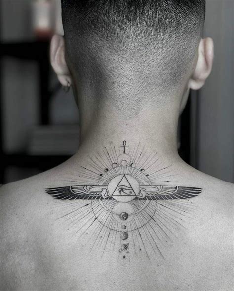 Back Neck Tattoo Design