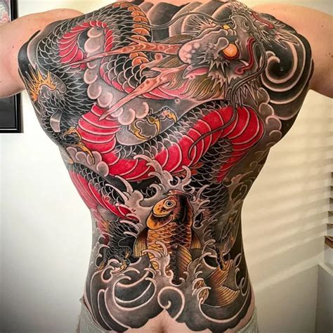Back Tattoo Dragon
