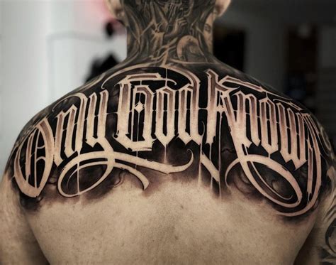 Back Tattoo Lettering