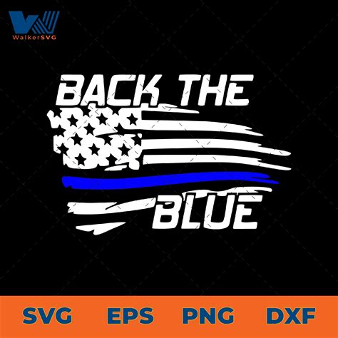 Unlock The Power of Patriotism: Back The Blue With Our Stunning Flag SVG!