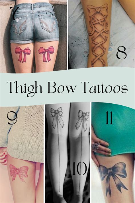Back Thigh Bow Tattoos