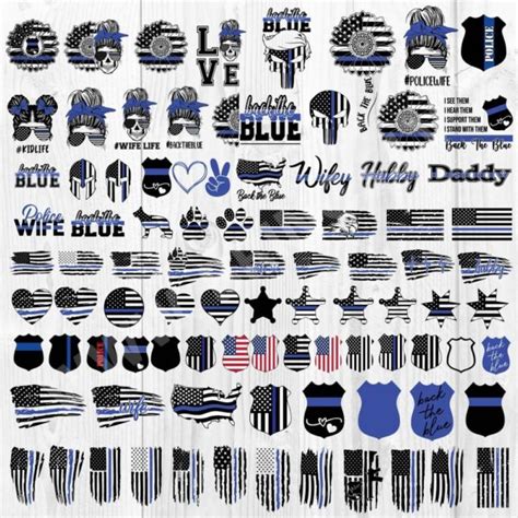 Download Back the Blue Shirt, Thin Blue Line... DXF Files