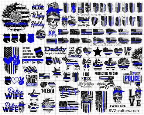 Download Back the Blue Shirt, Thin Blue Line... For Cricut