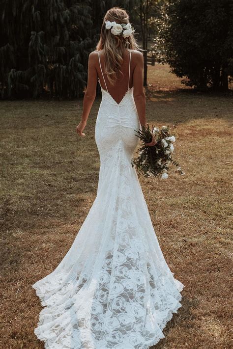 Backless Lace Wedding Dress Short