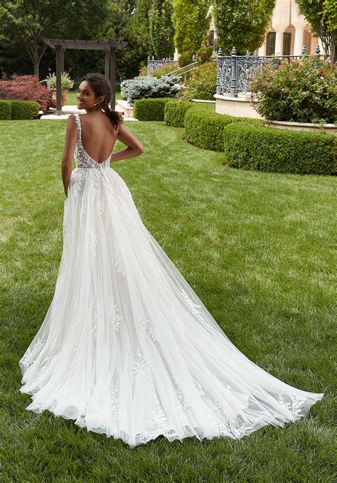 Backless Wedding Dress With Bow