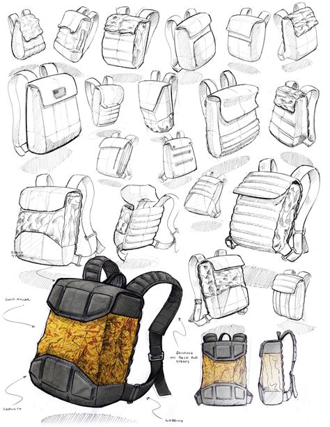 Backpack sketch Illustrator Graphics Creative Market