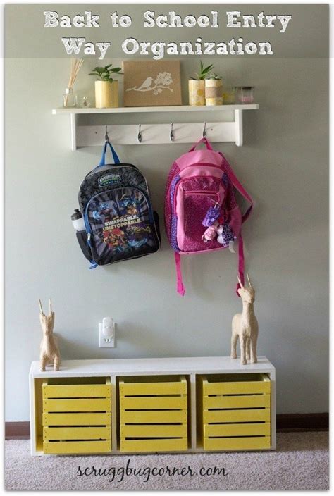 Diy Backpack Storage For Your Entryway