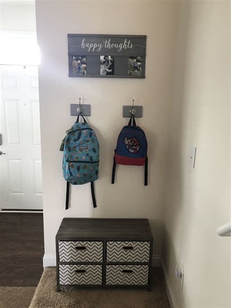 Backpack Storage In Living Room