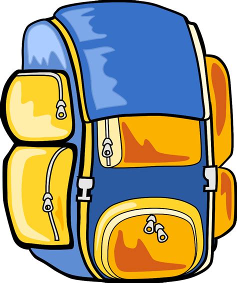 Exploring The World With Backpack Travel Cartoon