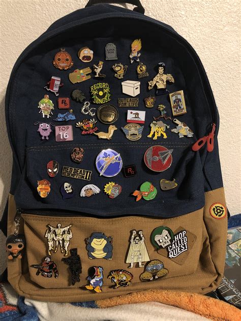 Backpack With Patches And Pins Aesthetic In 2023