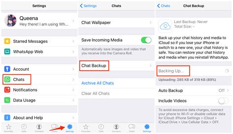 Backup WhatsApp Data on iPhone
