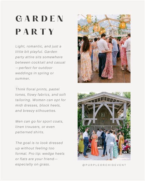 Backyard Wedding Dress Code