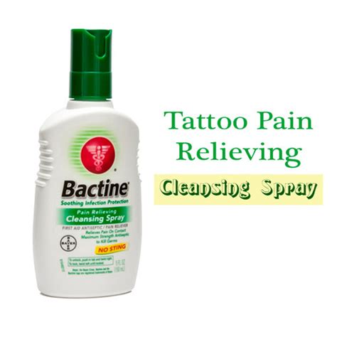 Bactine On Tattoo
