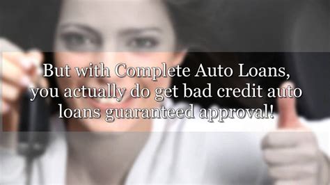 Bad Credit Auto Loans Guaranteed Approval Ny