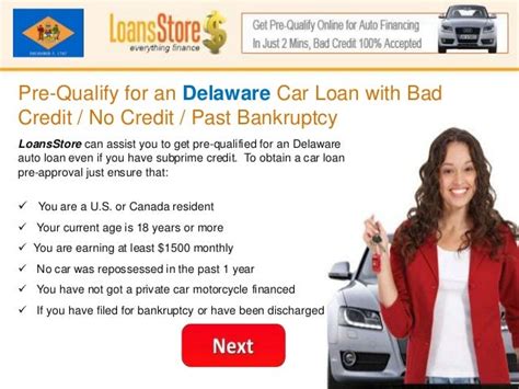 Bad Credit Car Loans In Delaware