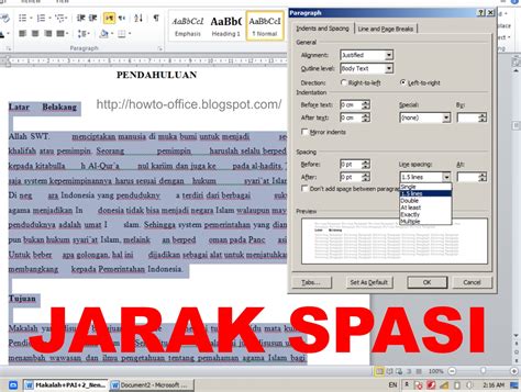 Bagaimana Cara Mengatur Spasi di Microsoft Word 2010