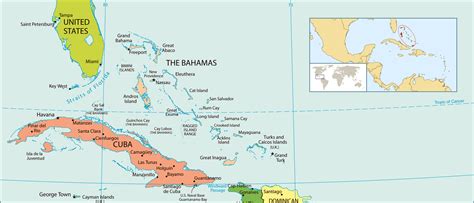 Bahamas Political Map 1