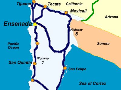 Mapa De Mexico Ensenada
