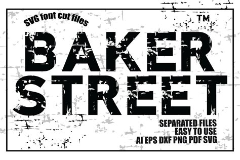Download Baker Street SVG Font Cut Files Printable