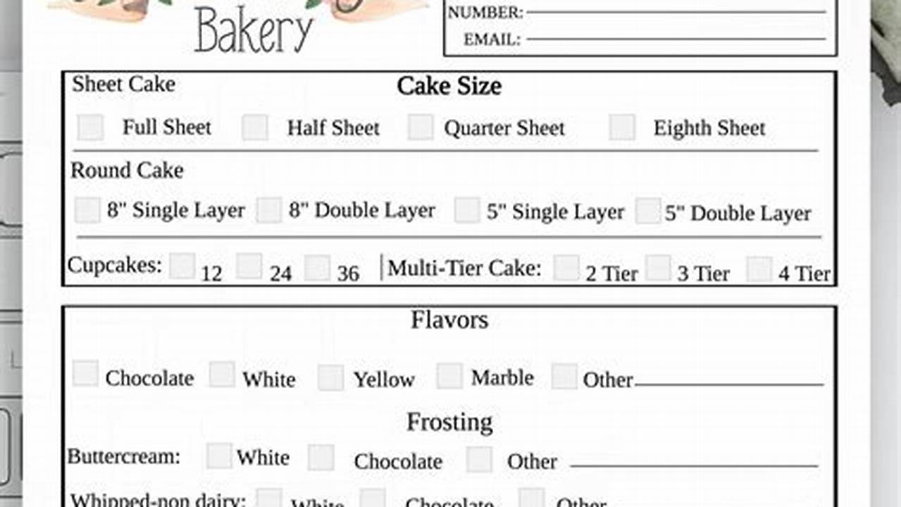 Unleash the Secrets of Bakery Order Templates: A Guide to Enhance Your Bakery's Success