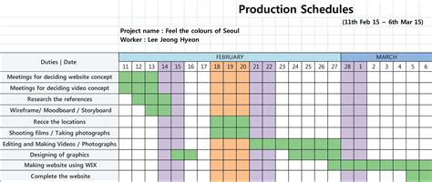 Bakery Production Schedule Template - Cards Design Templates
