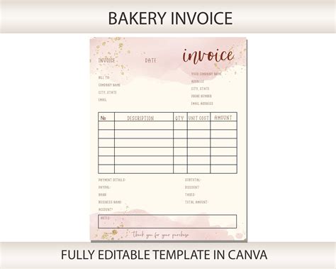 Bakery invoice template - Wave Invoicing