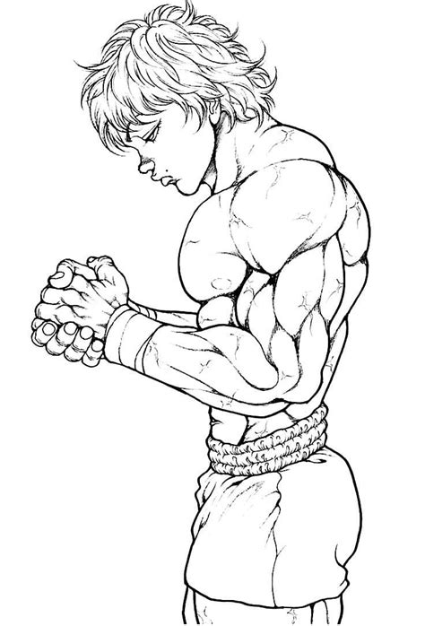 Baki Hanma Coloring Page