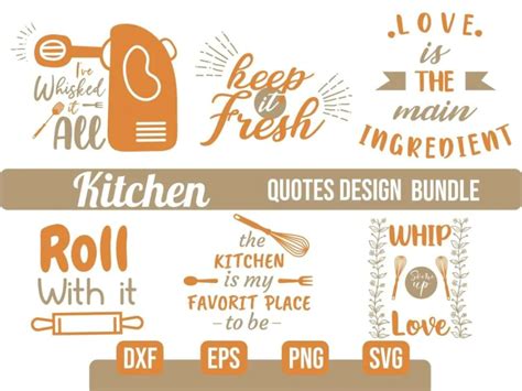 Download Baking Quotes Bundle, Kitchen Quotes SVG Files For Crafts