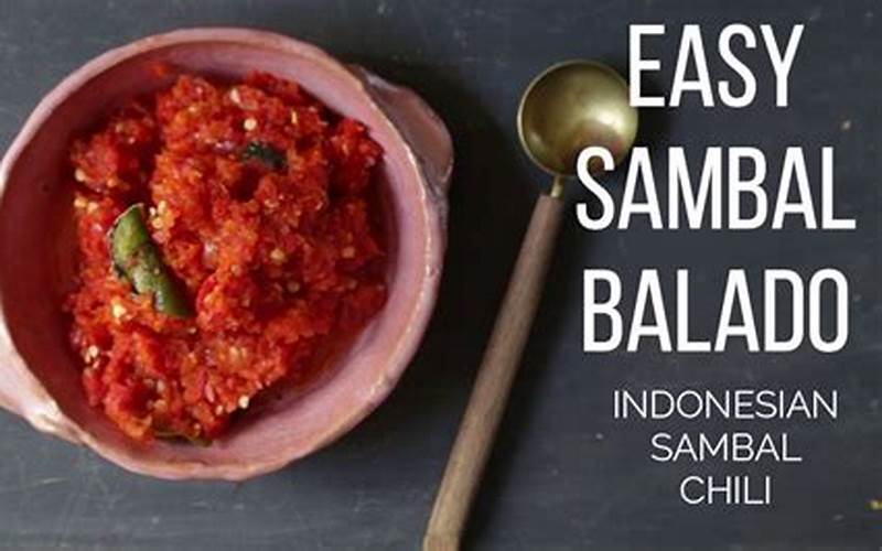 Balado Sauce Indonesian Cuisine