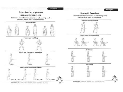 Balance Exercises For Seniors Printable