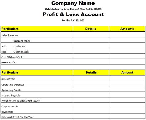 9+ Project Profit And Loss Template Excel Excel Templates Excel