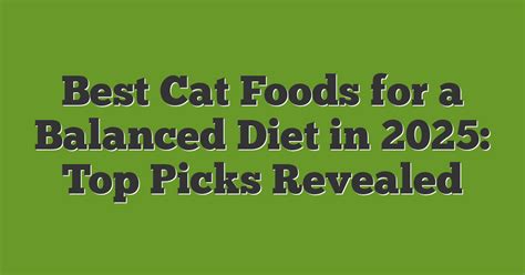 Balanced Diet for Cats