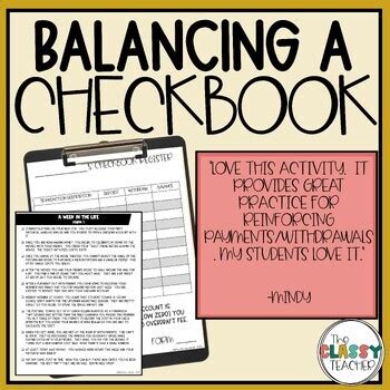 Discover the Joy of Financial Freedom: A Step-By-Step Checkbook Balancing Lesson Plan