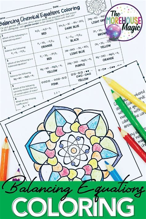 Balancing Equations Color By Number Answers