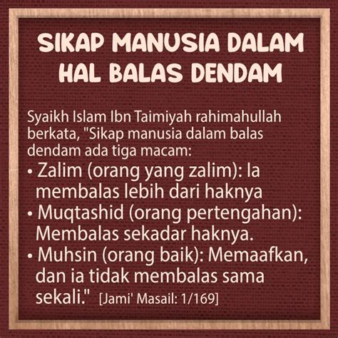 Balas Dendam Dalam Islam