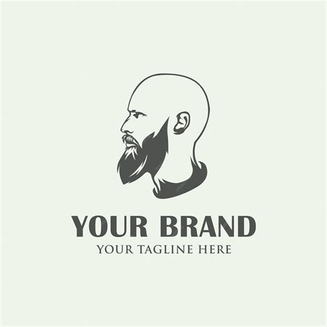Bald Head With Beard Logo
